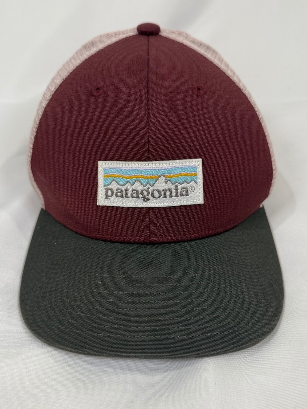 Patagonia Women’s Trucker Hat Burgundy Green Snapback